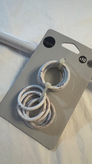 Barra Cortina Inspire 200cm + Anillas+bolas+soport