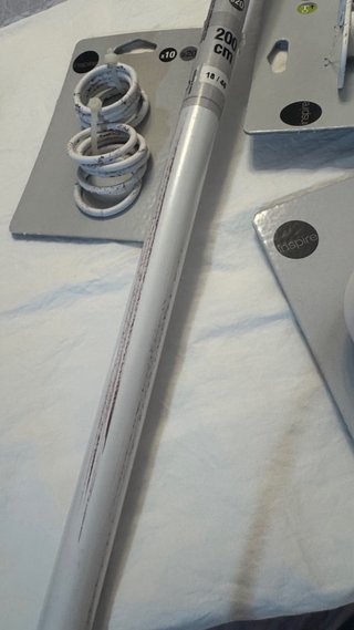 Barra Cortina Inspire 200cm + Anillas+bolas+soport