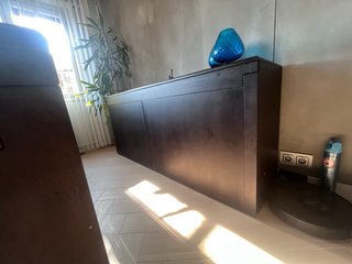 Mesa comedor 110x180 y aparador moderno  180x45x80