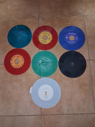 7 Vinilos Singles Varios Colores