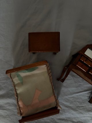 Muebles casa de muñecas madera
