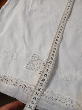 Camisón antiguo algodón bordado a mano
