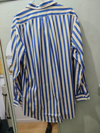 Camisa Polo Ralph Lauren Rayas Azul/Amarillo XL
