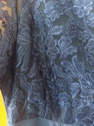 Vestido azulón encaje fiesta Talla XL