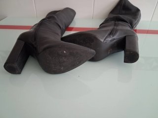 Botas altas negras de tacón