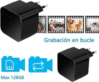 Cámara Espía Oculta WiFi usb Cargador tuya 1080P