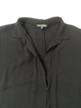 Massimo Dutti / Blusón negro fluido L