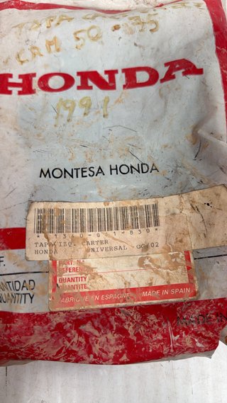 Tapa izquierda cárter para Honda, CRM50R. Ref. 11340-GJ1-830