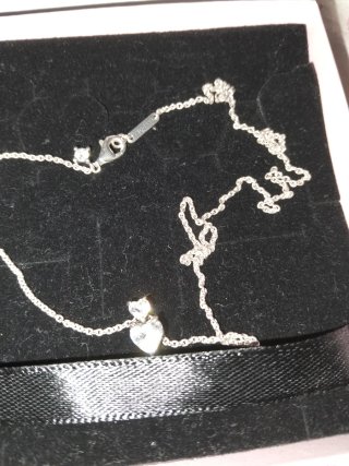 Collar Pandora Plata Corazón Circonitas