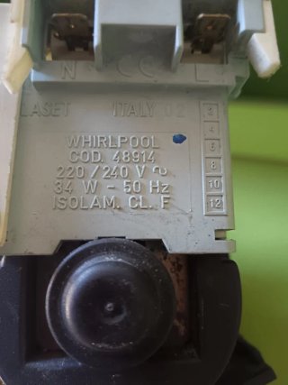Bomba desagüe lavadora Plaset Whirlpool