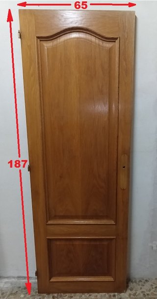 Puerta Roble Maciza Tablero