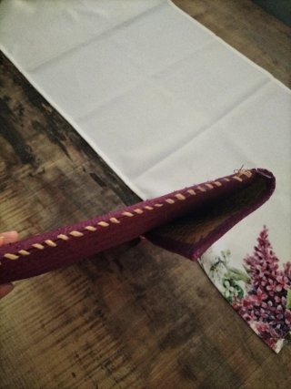 Bolso cartera esparto morado nuevo