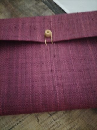 Bolso cartera esparto morado nuevo