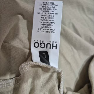 Camisa hugo Beige Elegante manga corta de verano