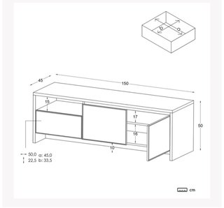 Mueble bajo TV madera BANAK