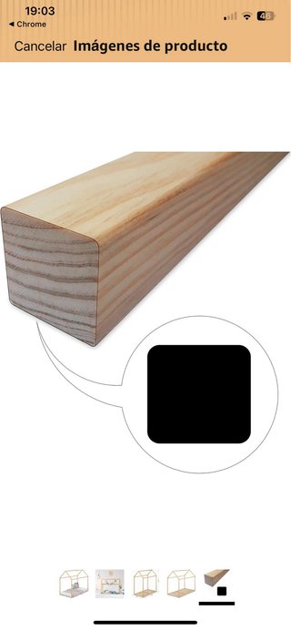 Cama Montessori Casita Madera 90x190
