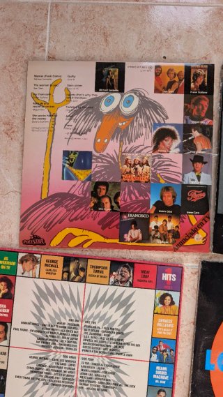 Lote 9 discos de vinilo compilados rock pop hits