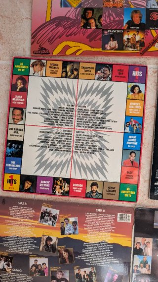 Lote 9 discos de vinilo compilados rock pop hits