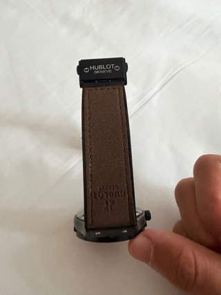 Reloj Hublot Negro/Azul Correa Ante