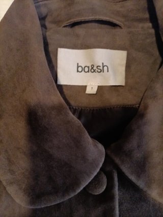 Chaqueta Ba&sh de ante marrón. Talla como una 38