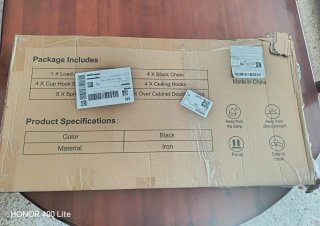 Estante de techo para ollas y sartenes Amtiw
