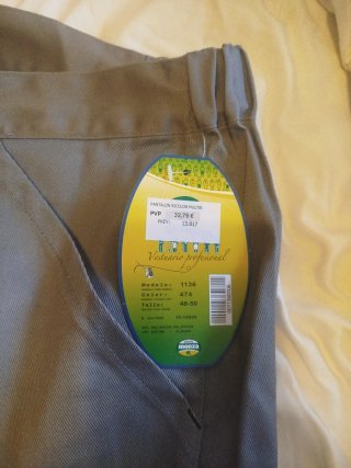 Pantalón de trabajo gris nuevo