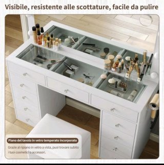 Tocador Maquillaje con Luces y Espejo