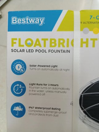 Fuente Solar LED Bestway Floatbright Piscina