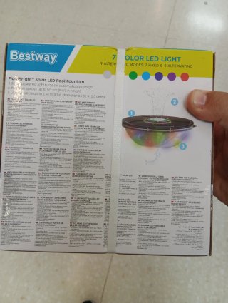 Fuente Solar LED Bestway Floatbright Piscina