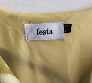 Vestido FESTA largo estampado verde talla 40