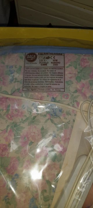 Calienta camas eléctrico marca DAGA. A ESTRENAR