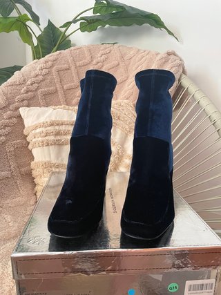 Botines Sigerson Morrison Azul Terciopelo