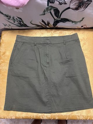 Falda Springfield verde militar algodón elástico