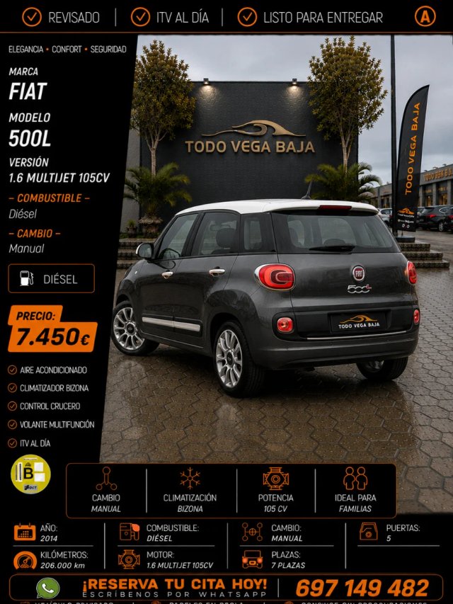 FIAT 500L 2014 7 PLAZAS