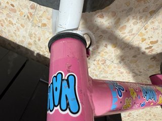 Bicicleta de aprendizaje rosa