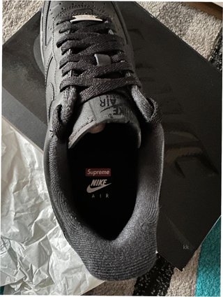 Nike Air Force 1 Low Supreme Negro Talla 39