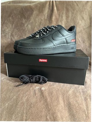 Nike Air Force 1 Low Supreme Negro Talla 38