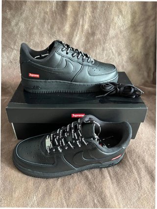 Nike Air Force 1 Low Supreme Negro Talla 38