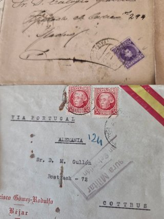 Lote sobres Alfonso XIII y República