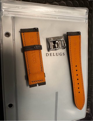 Correa reloj Delugs Alcantara gris de alta calidad