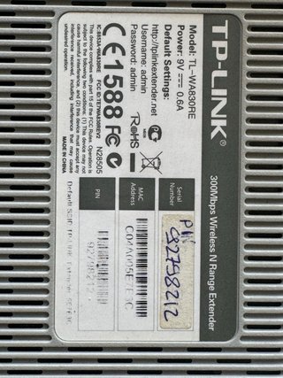 Ripetitore Wi-Fi TP-Link TL-WA830RE 300Mbps