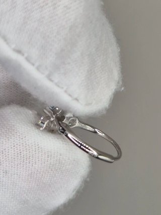 Pendientes Flor Plata 925 y Moissanita