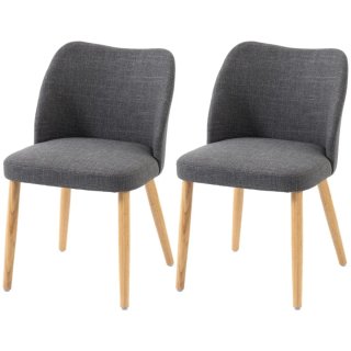 Juego de 2 sillas de comedor tapizadas