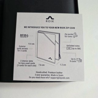 Cartera de piel ROIK negra