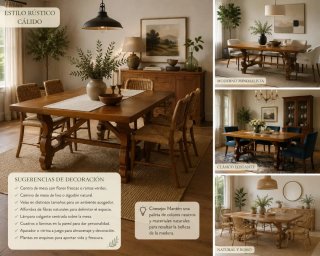Mesa de madera maciza