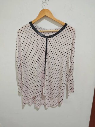 Blusa Zara lunares manga larga Talla L