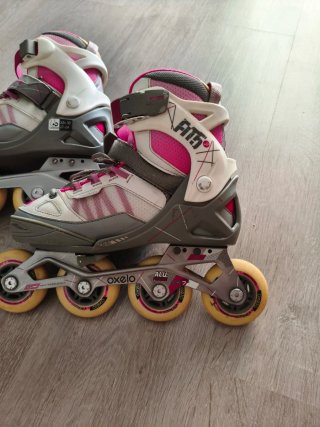 Patines Oxelo Fit 5 Jr Talla 35-38 + Protec + Bols