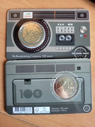 Moneda Conmemorativa Finlandia 2 Euro Yle 100 Años