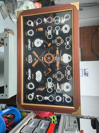 Cuadro de nudos marineros madera