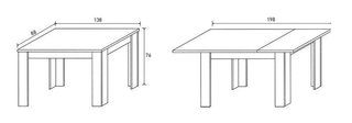 Mesa comedor extensible corfu 140 a 200 cm nuev